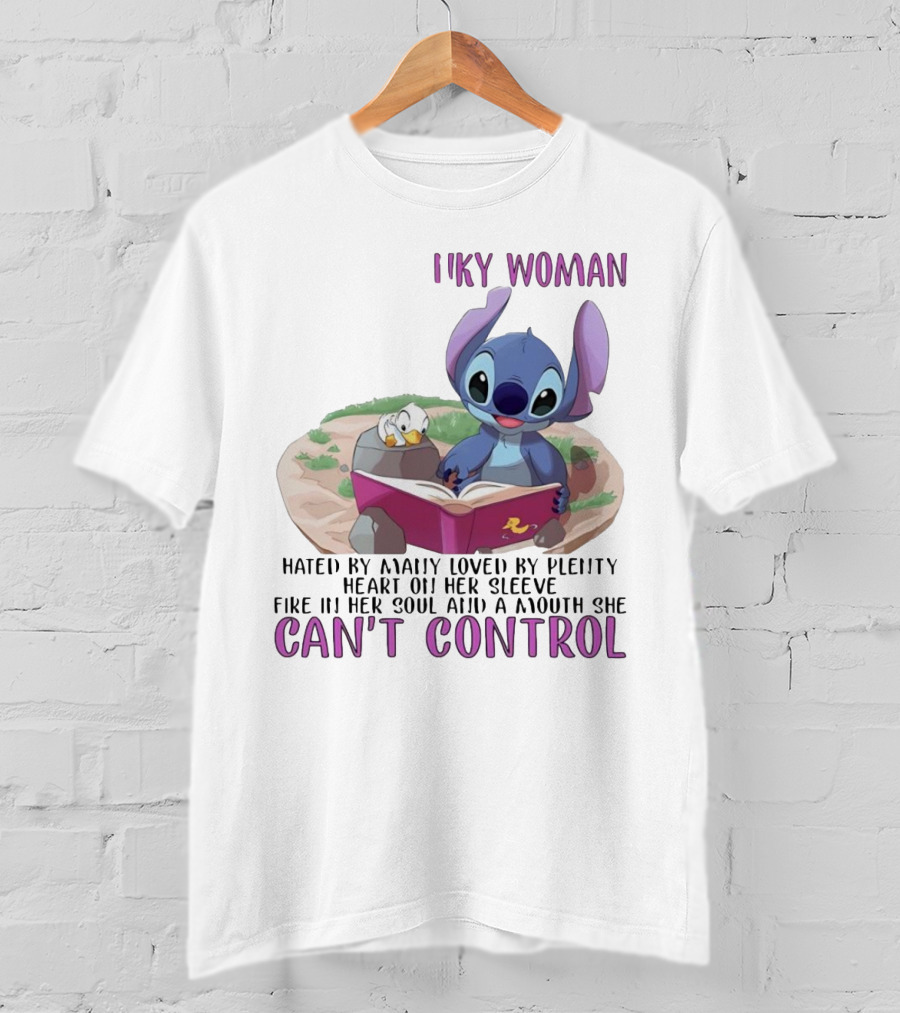 Cranky Woman Stitch Can't Control Hated By Many Loved By Plenty T-Shirt