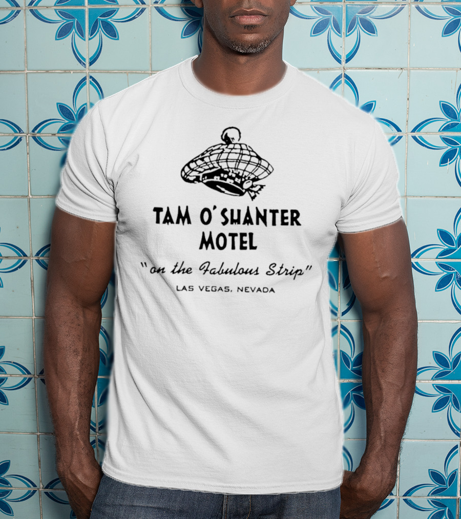 Tam O’Shanter Motel Las Vegas With Vintage Neon Sign Retro Appeal T-Shirt