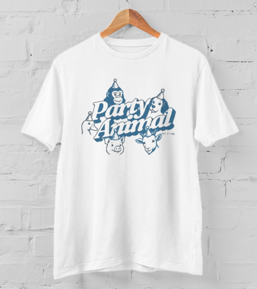 Party Animal Tanner Smith Blue Animal Faces T-Shirt