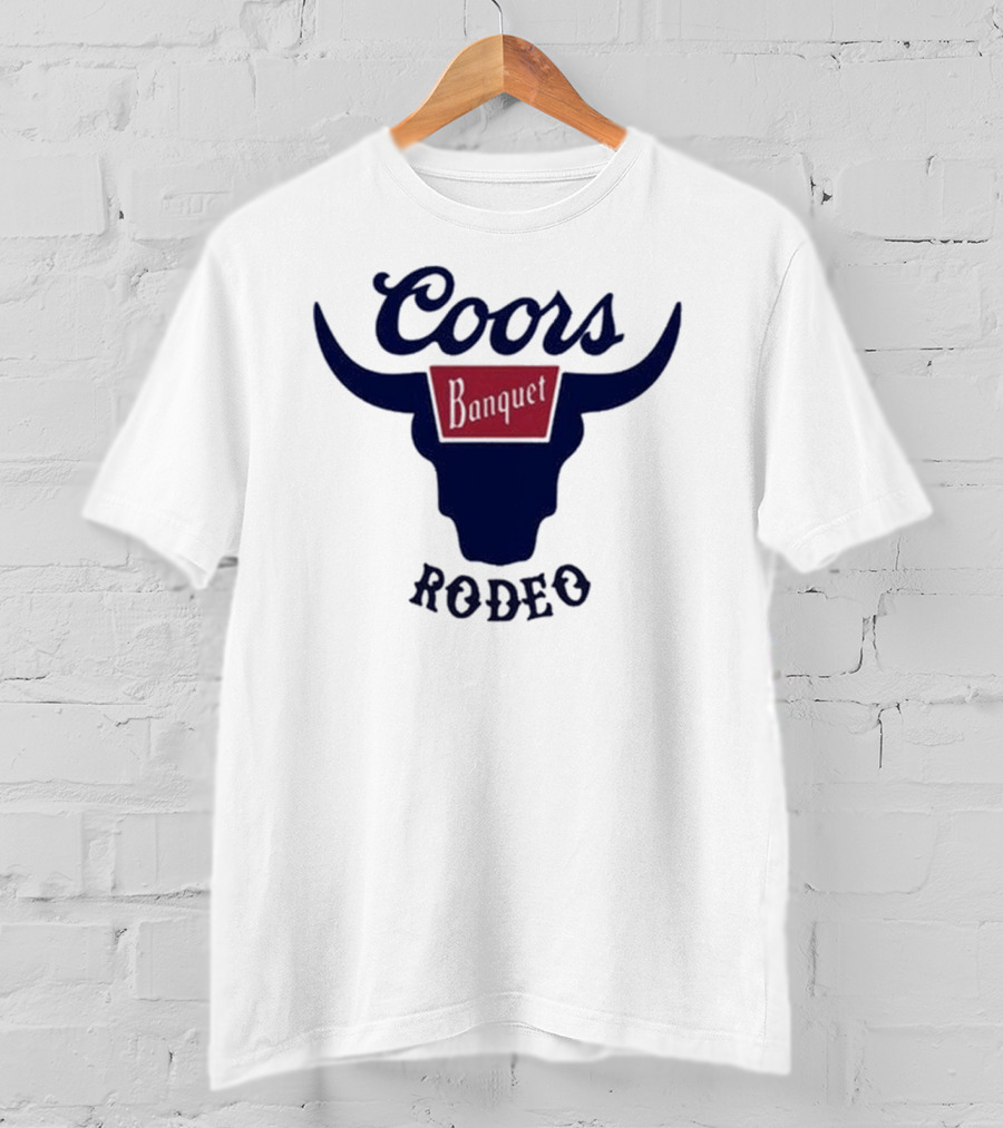 Coors Banquet Rodeo Tara Fabulousbutevil Bull Horns T-Shirt