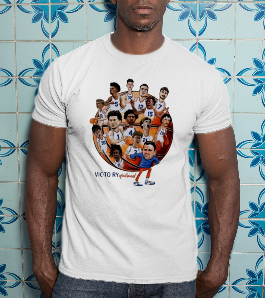 Victorious Gatorsmbk Florida Basketball Caricature Players Team Number 1 T-Shirt