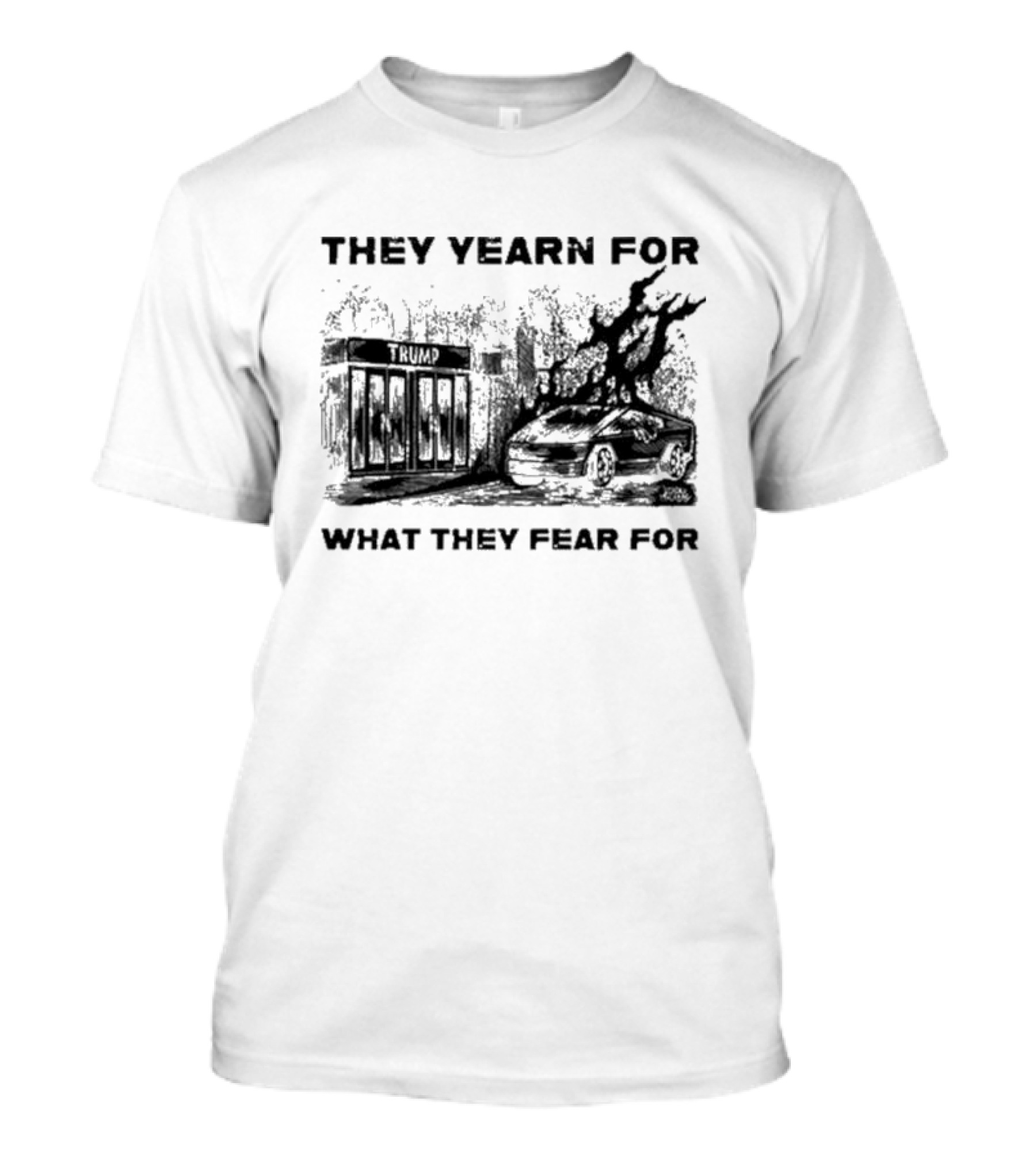 They Yearn For What They Fear For Haunted House With Ghostly Elements T-Shirt