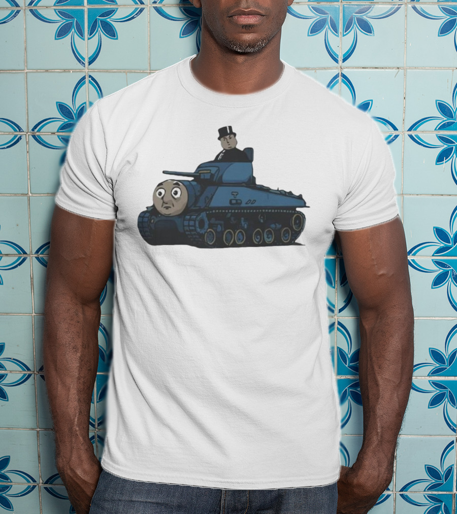Thomas The Tank Engine And Sir Topham Hatt Tank Fusion Funny T-Shirt