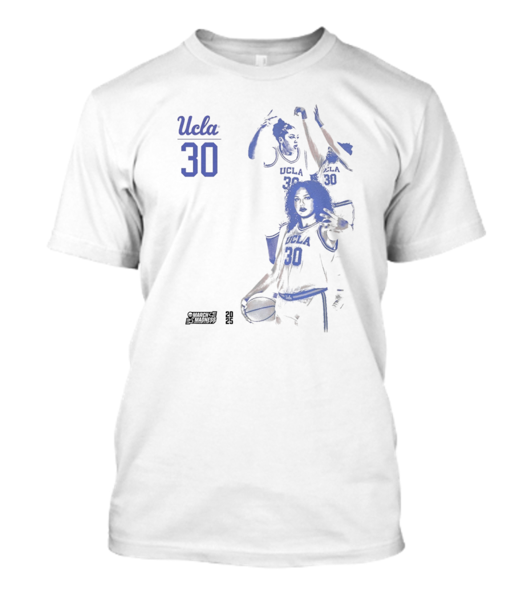 UCLA Bruins Basketball Timea Gardiner 2025 NCAA March Madness #30 T-Shirt
