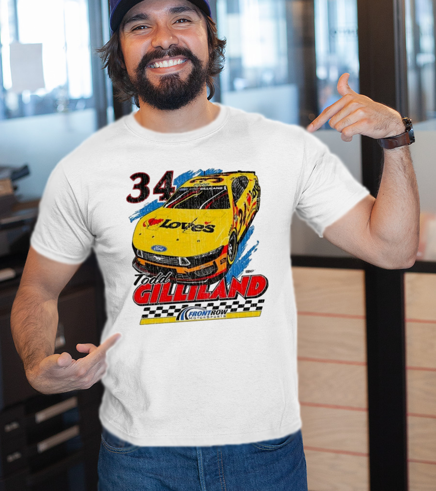 Todd Gilliland 34 Love's Front Row Motorsports Car T-Shirt