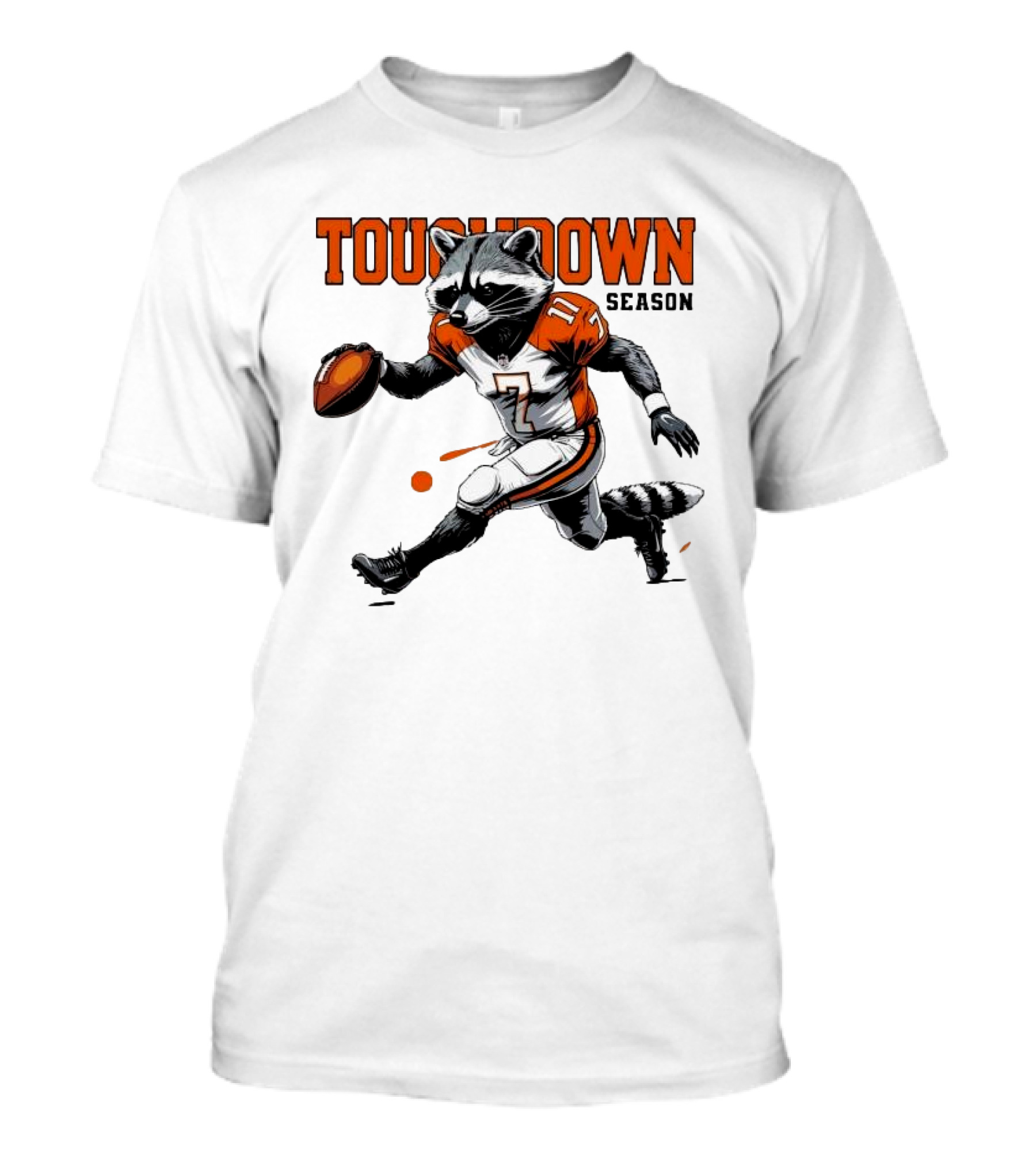 Touchdown Season Raccoon Football Fun T-Shirt