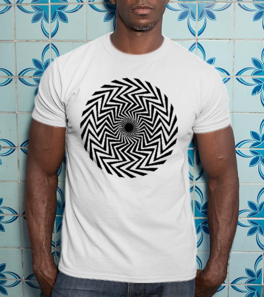 The Who X Modfather Black Spiral Union Jack British Mod Target T-Shirt