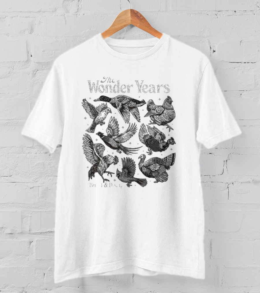 The Wonder Years Burst And Decay Bird Collage Falling Leaves T-Shirt