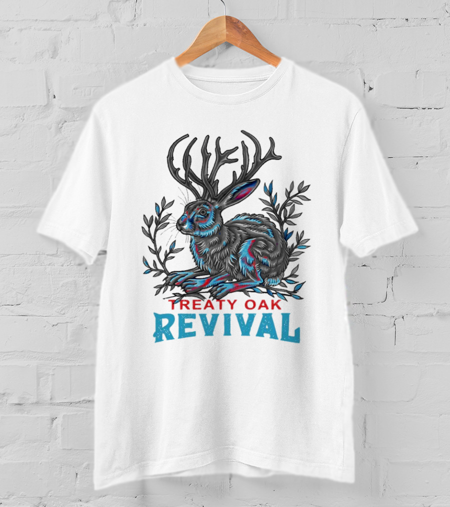 Treaty Oak Revival Jack Rabbit Psychedelic Colorful Illustration T-Shirt