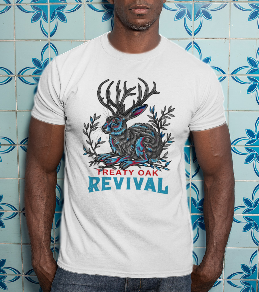 Treaty Oak Revival Jack Rabbit Psychedelic Colorful Illustration T-Shirt