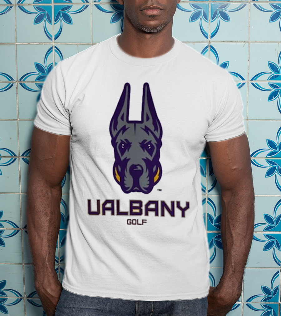 UAlbany Great Danes Golf Head Logo T-Shirt