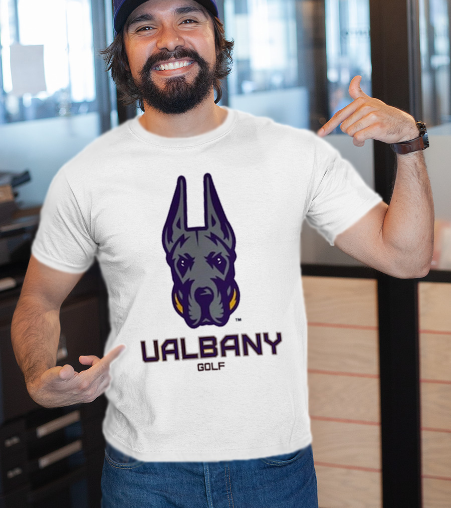 UAlbany Great Danes Golf Head Logo T-Shirt