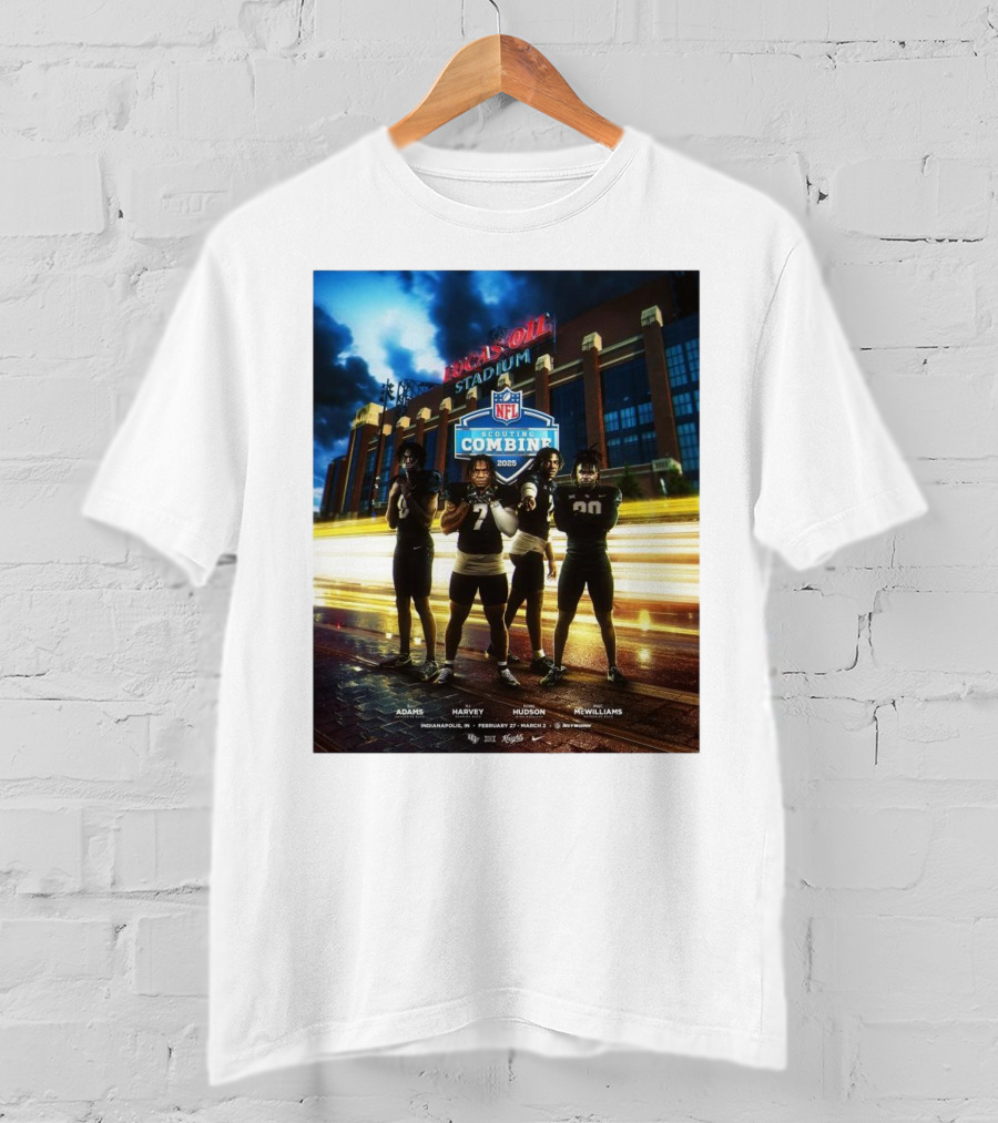 Lucas Oil Stadium NFL Scouting Combine 2025 UCF Adams Harvey Hudson McWilliams Indianapolis T-Shirt