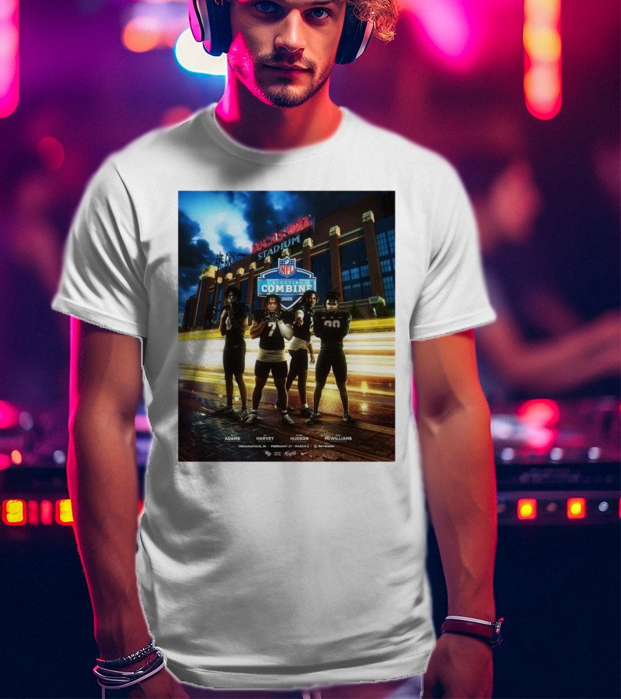 Lucas Oil Stadium NFL Scouting Combine 2025 UCF Adams Harvey Hudson McWilliams Indianapolis T-Shirt