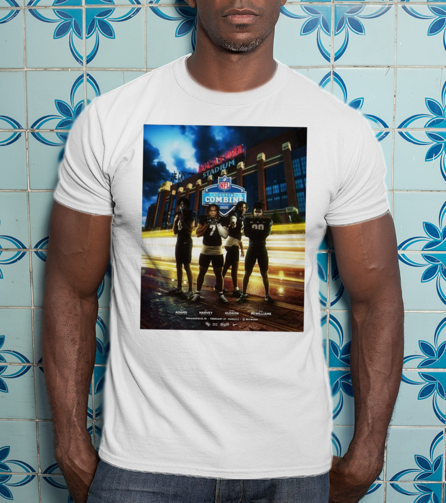 Lucas Oil Stadium NFL Scouting Combine 2025 UCF Adams Harvey Hudson McWilliams Indianapolis T-Shirt