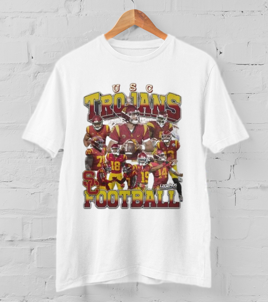 USC Trojans Football Legends Heavy Weight Players Collection T-Shirt