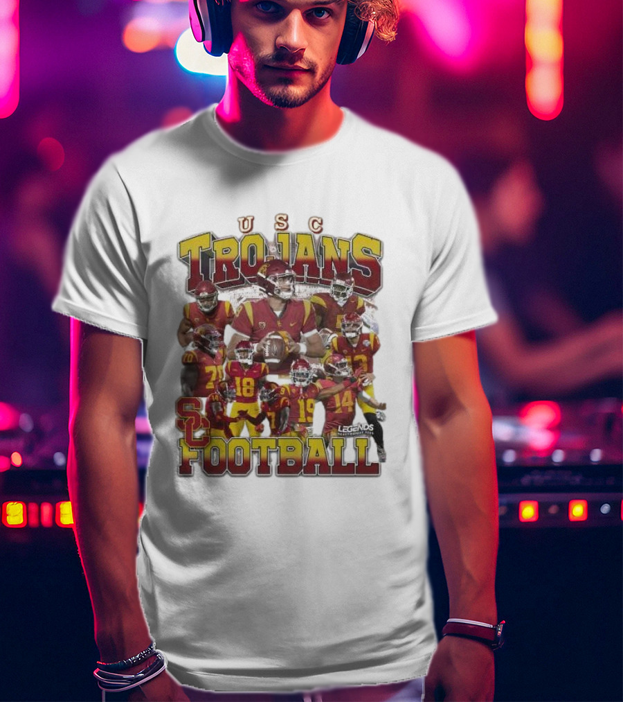 USC Trojans Football Legends Heavy Weight Players Collection T-Shirt
