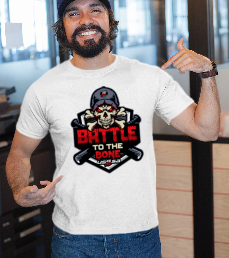 Battle To The Bone USSSA Skull And Crossbones March 21-23 2025 T-Shirt