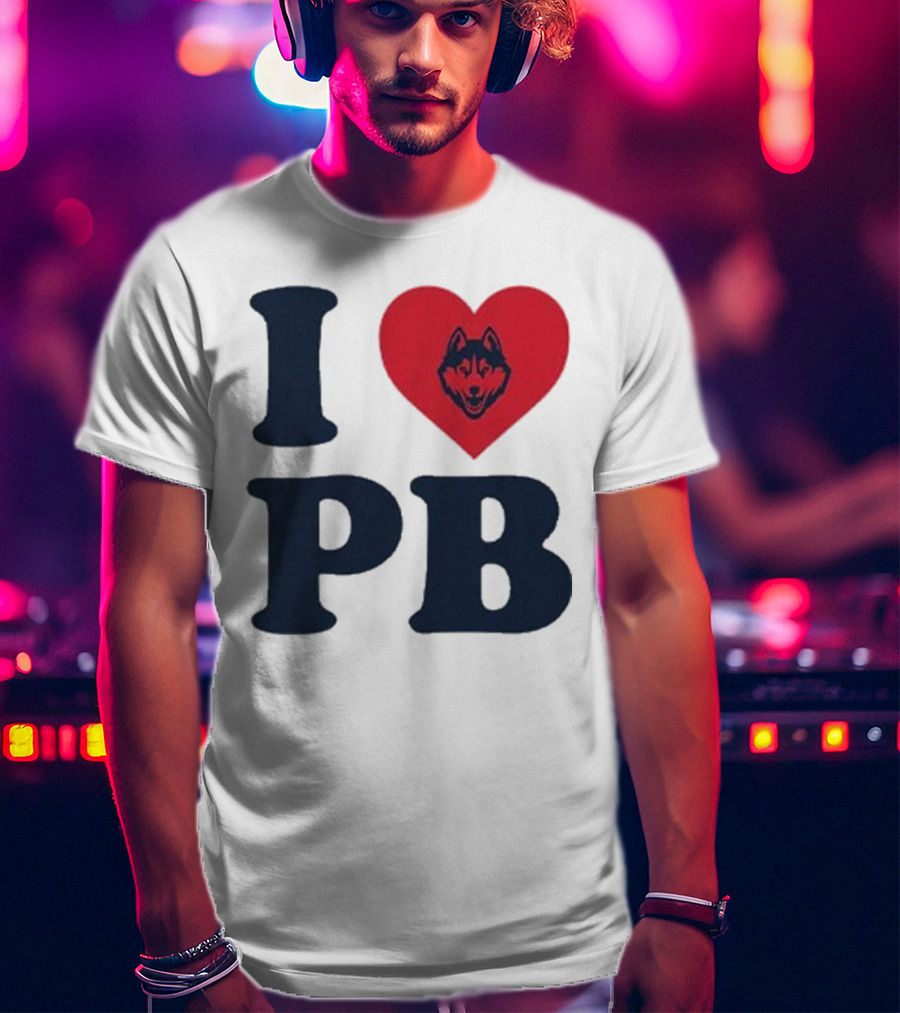 UConn I Heart Huskies Paige Bueckers PB T-Shirt