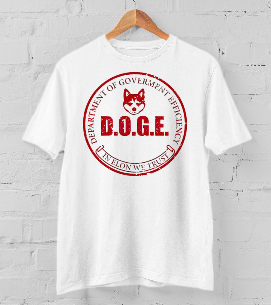 Department Of Government Efficiency D.O.G.E. In Elon We Trust Vintage Doge T-Shirt