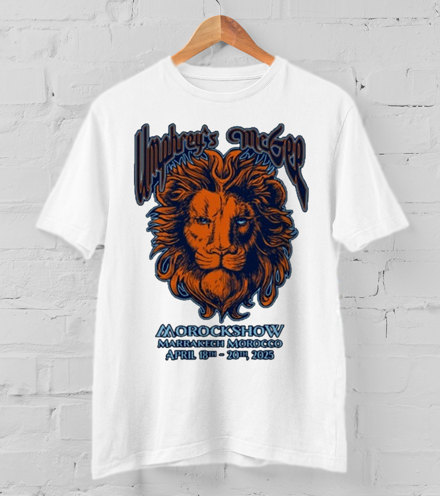 Umphrey’s McGee Morockshow Marrakech Morocco April 18th-20th 2025 Lion Art T-Shirt