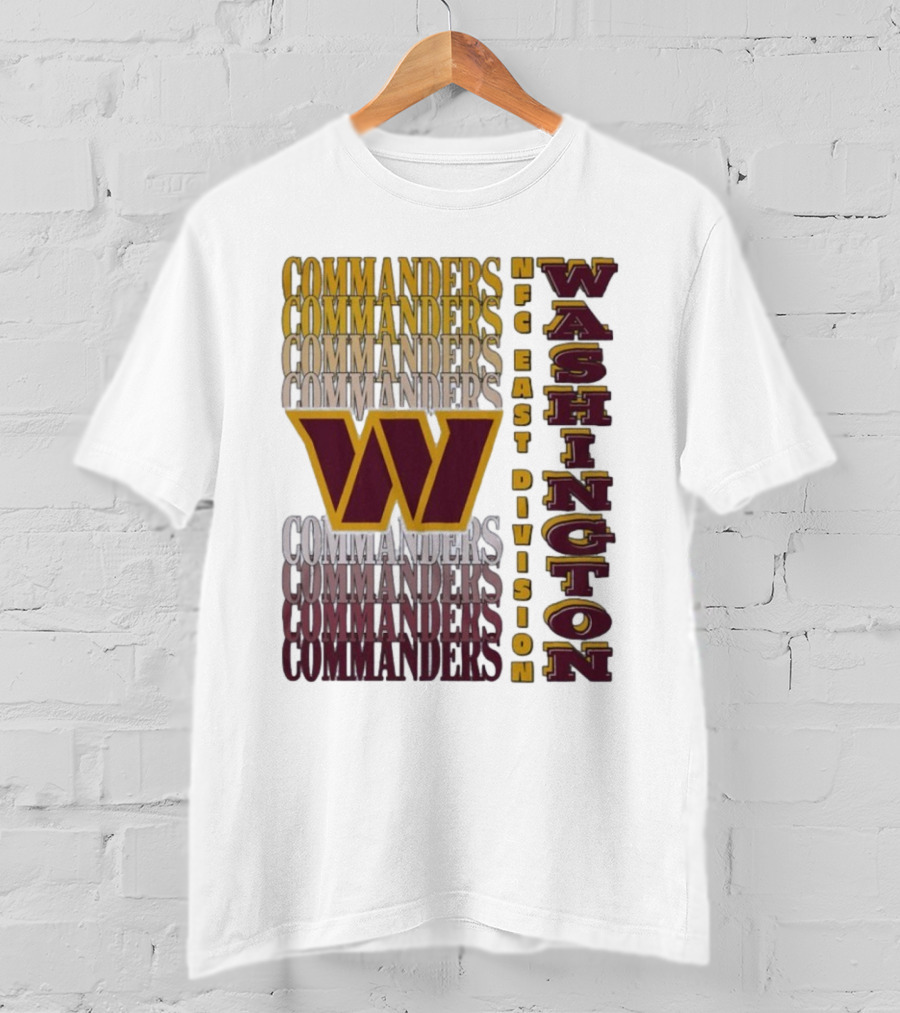 Washington Commanders NFC East Division W Logo Football Team T-Shirt
