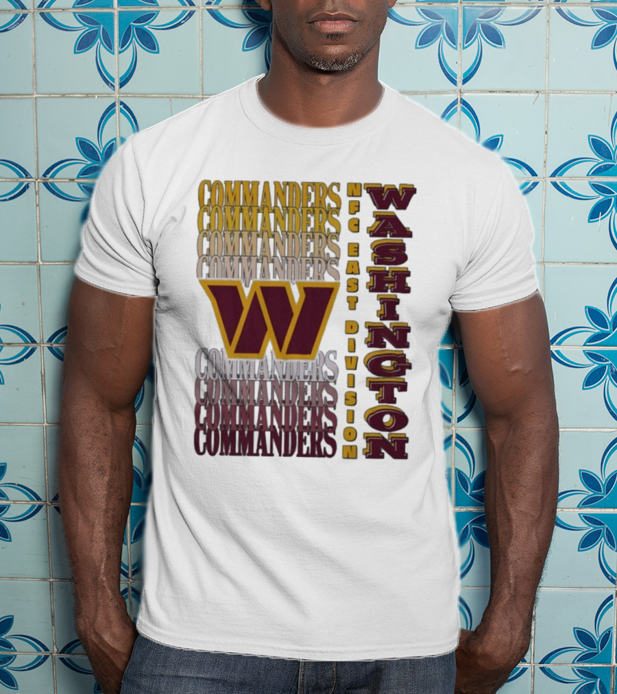 Washington Commanders NFC East Division W Logo Football Team T-Shirt