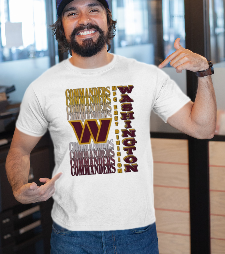 Washington Commanders NFC East Division W Logo Football Team T-Shirt