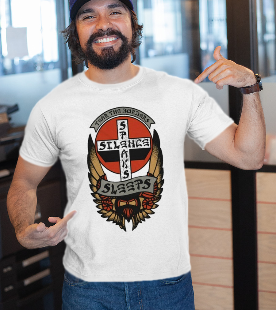 Tear The Borders Silence Speaks While She Sleeps Wings Cross Emblem T-Shirt