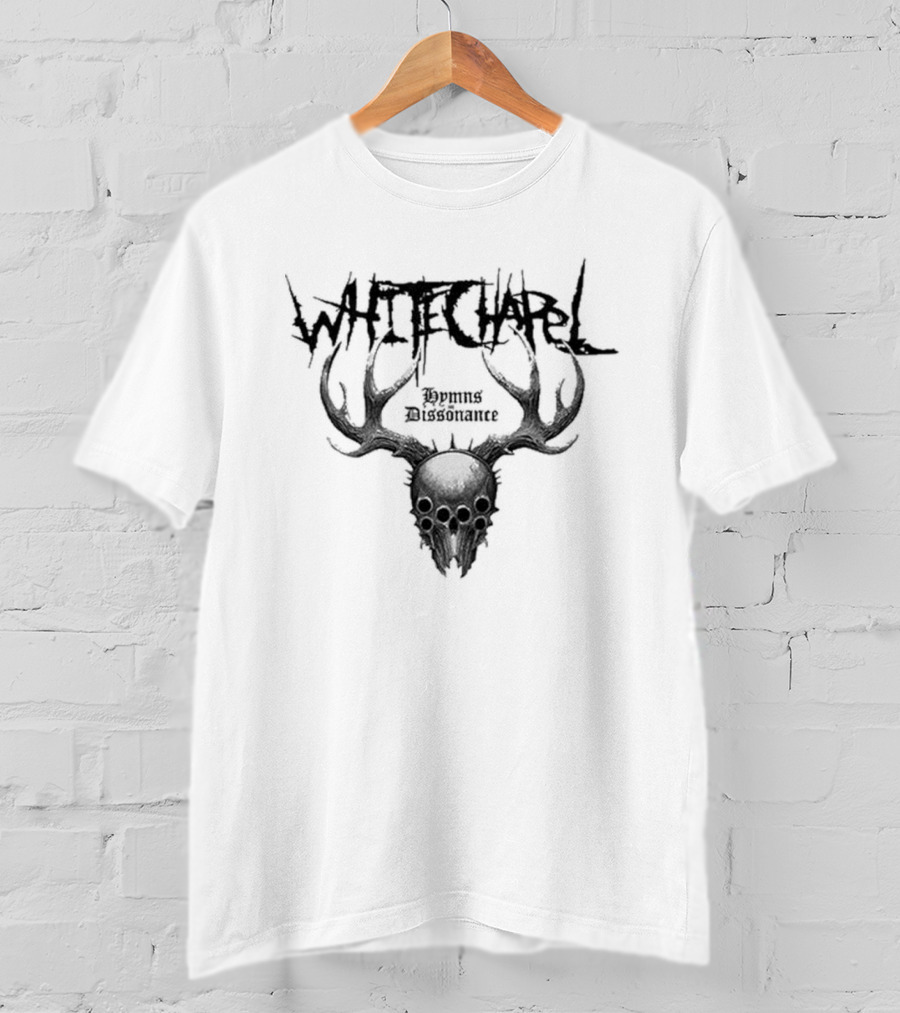 Whitechapel Dissonance Iced Brown Tie Dye Deer Skull Antlers T-Shirt