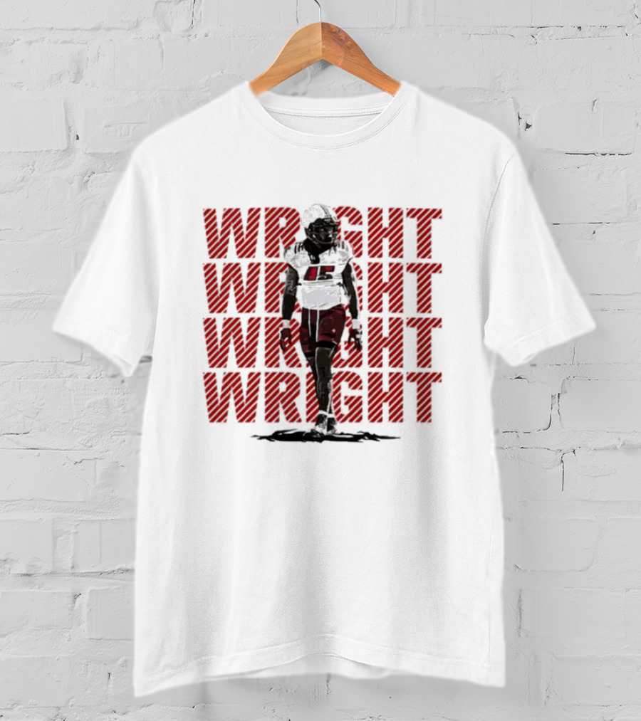 Wright Football Gameday Player Red Athletic Repetition T-Shirt