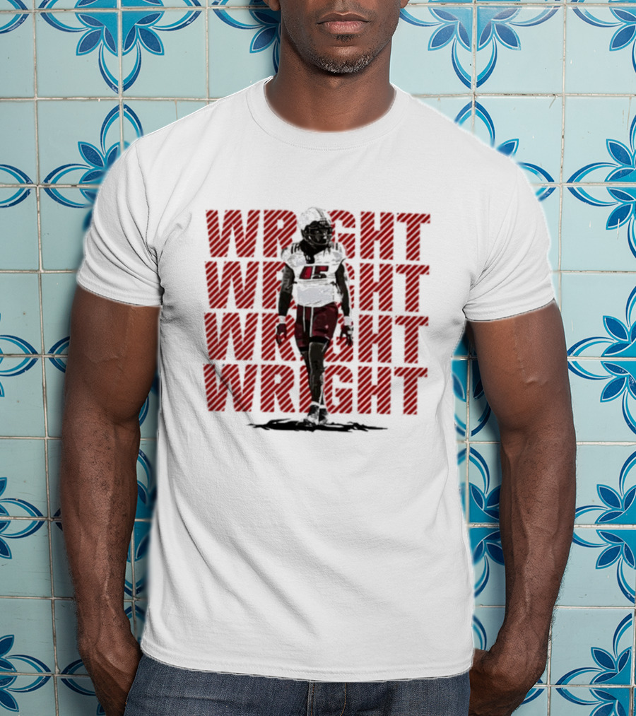 Wright Football Gameday Player Red Athletic Repetition T-Shirt