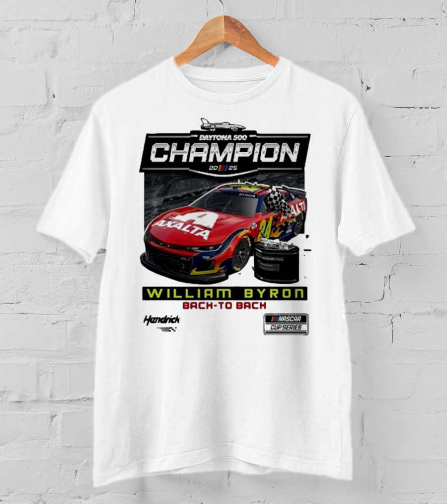 Daytona 500 Champion 2025 William Byron Back To Back NASCAR Cup Series T-Shirt