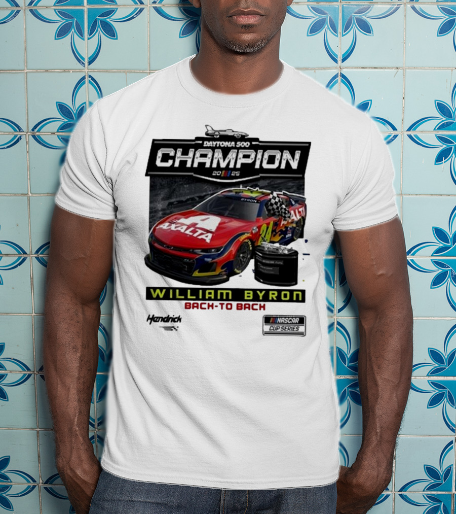 Daytona 500 Champion 2025 William Byron Back To Back NASCAR Cup Series T-Shirt