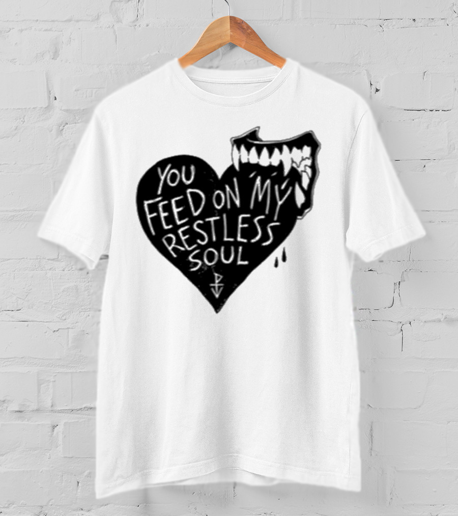 You Feed On My Restless Soul Aggressive Creature Burst Out Horror Theme T-Shirt