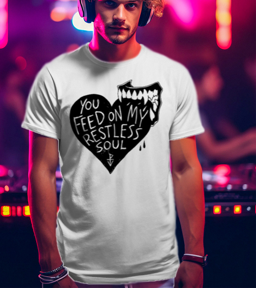 You Feed On My Restless Soul Aggressive Creature Burst Out Horror Theme T-Shirt