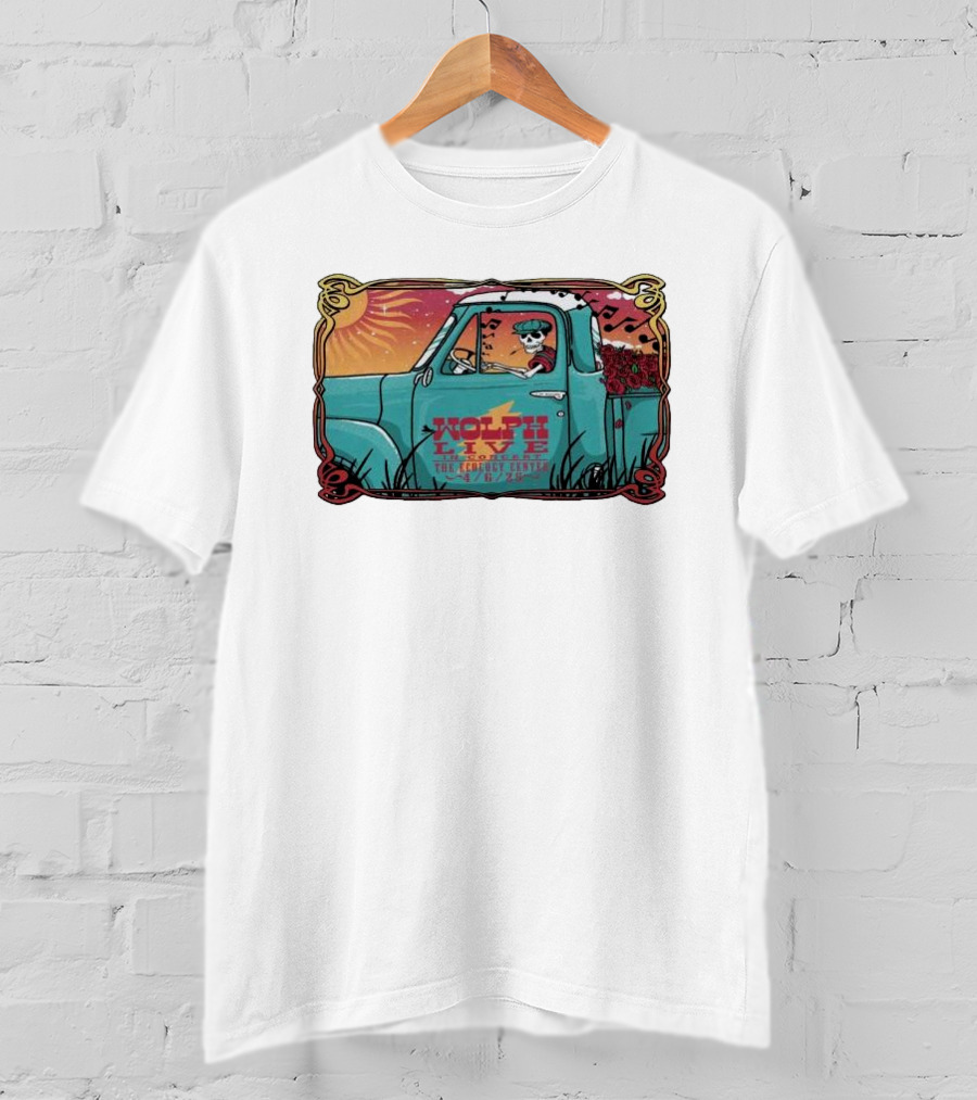 Wolph Live Concert Skeleton Driving Truck April 6 2025 The Ecology Center San Juan Capistrano CA T-Shirt