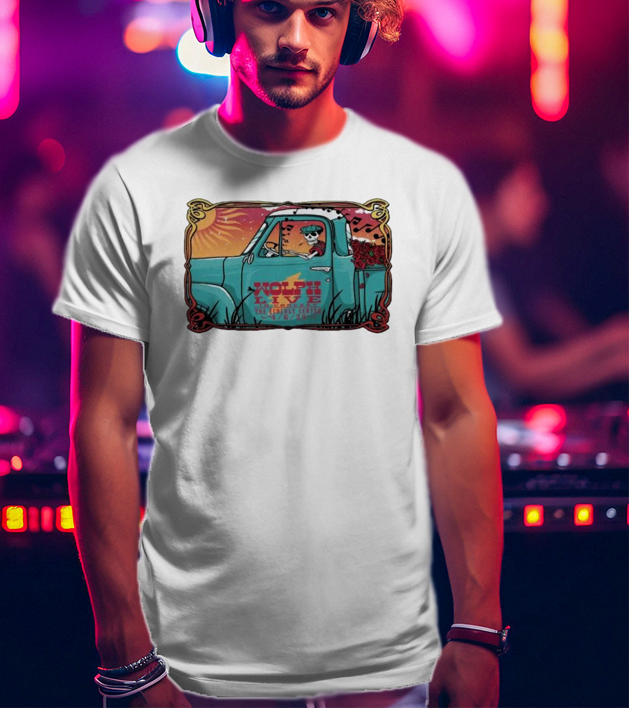 Wolph Live Concert Skeleton Driving Truck April 6 2025 The Ecology Center San Juan Capistrano CA T-Shirt