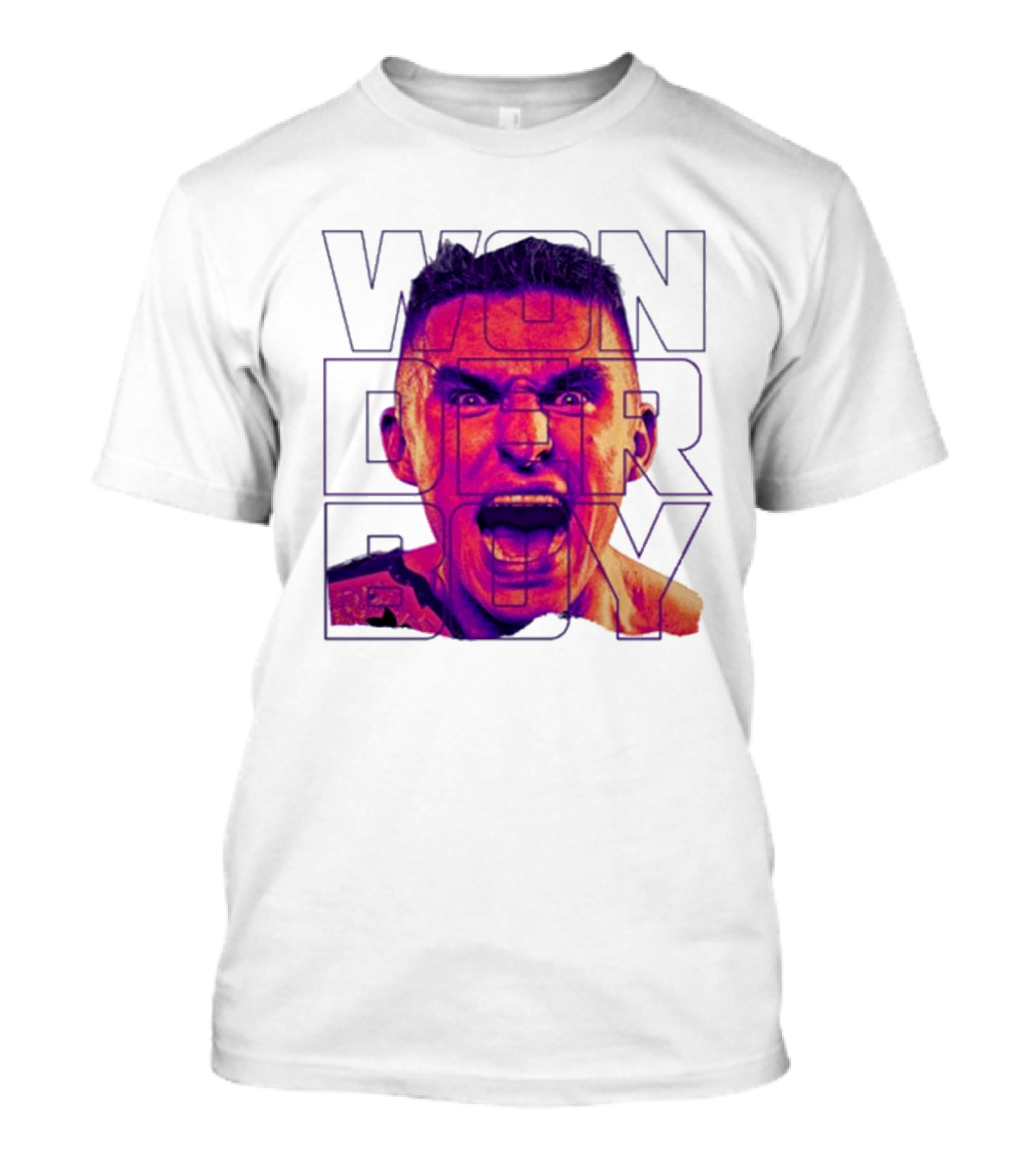 Wonderboy Brian Morris Deranged Bold Typography Expression T-Shirt