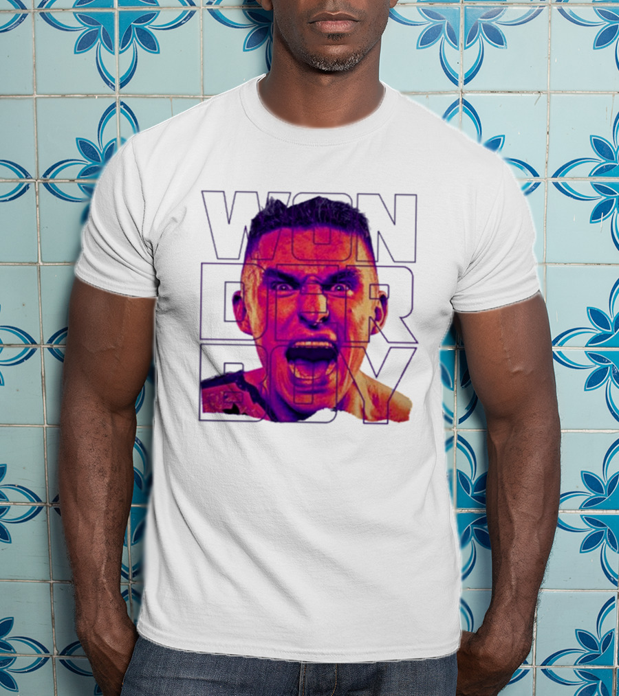 Wonderboy Brian Morris Deranged Bold Typography Expression T-Shirt