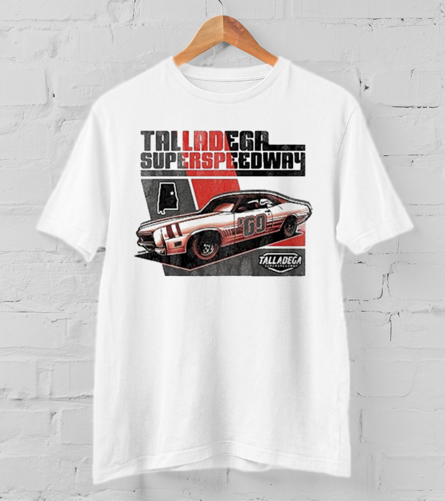 Talladega Superspeedway 69 Retro Racecar Design T-Shirt
