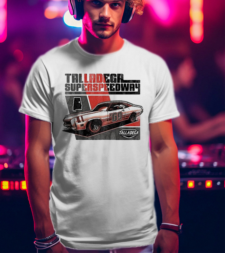 Talladega Superspeedway 69 Retro Racecar Design T-Shirt