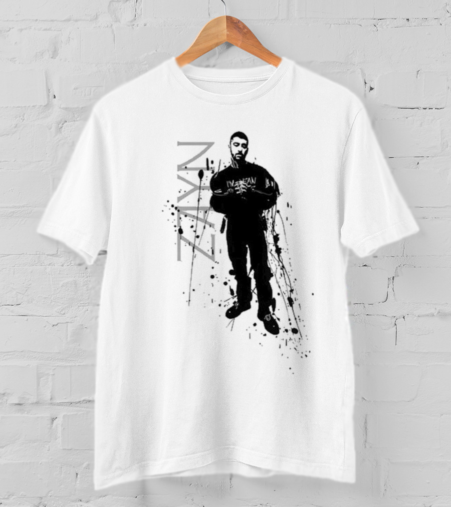 Zayn Splatter Style With Splash Silhouette And Name T-Shirt