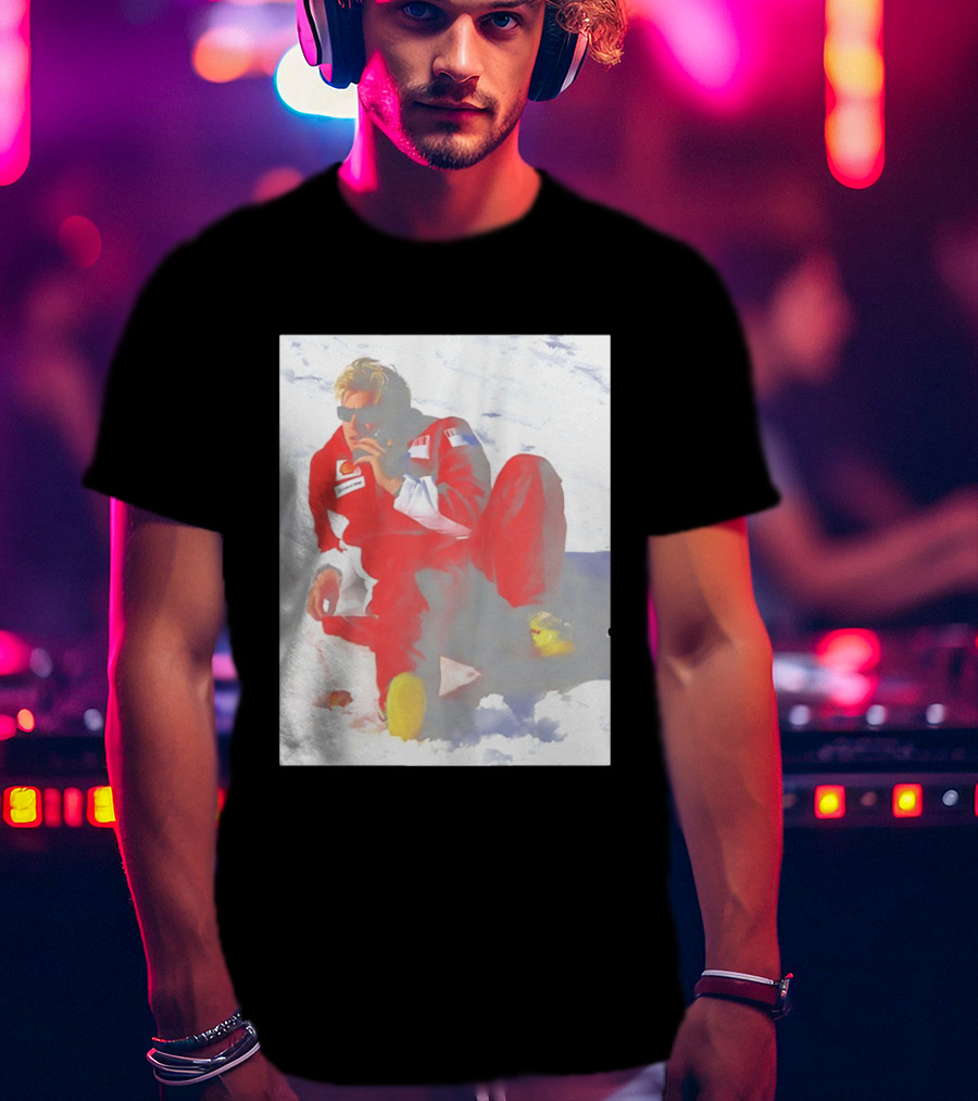 Ice Man Kimi Raikkonen F1 Ferrari Team Racing Legend T-Shirt