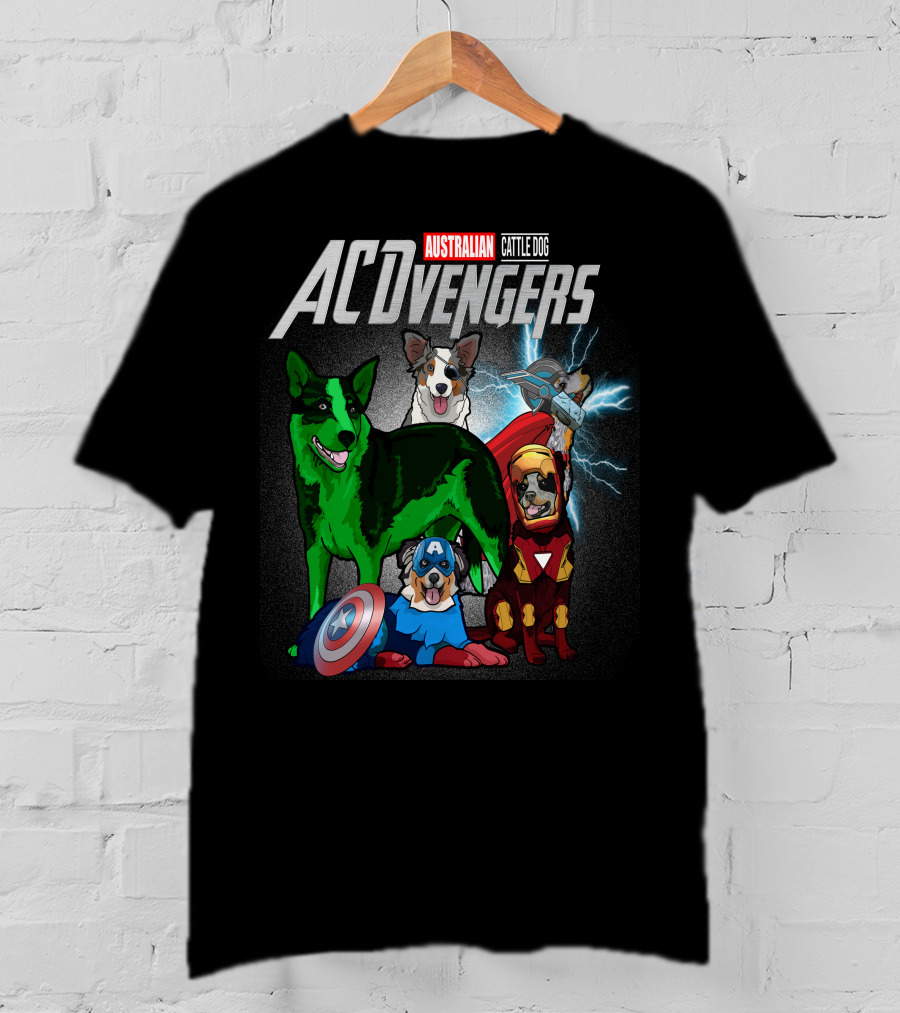 Australian Cattle Dog ACvengers Hero Pups T-Shirt