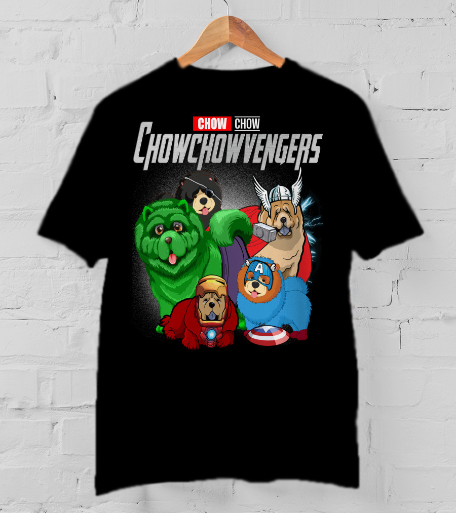 Chow Chow Chowchowvengers Superhero Dogs Avengers Mashup T-Shirt