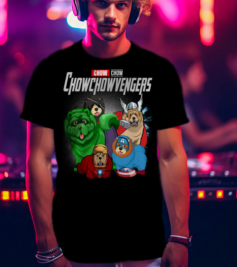 Chow Chow Chowchowvengers Superhero Dogs Avengers Mashup T-Shirt