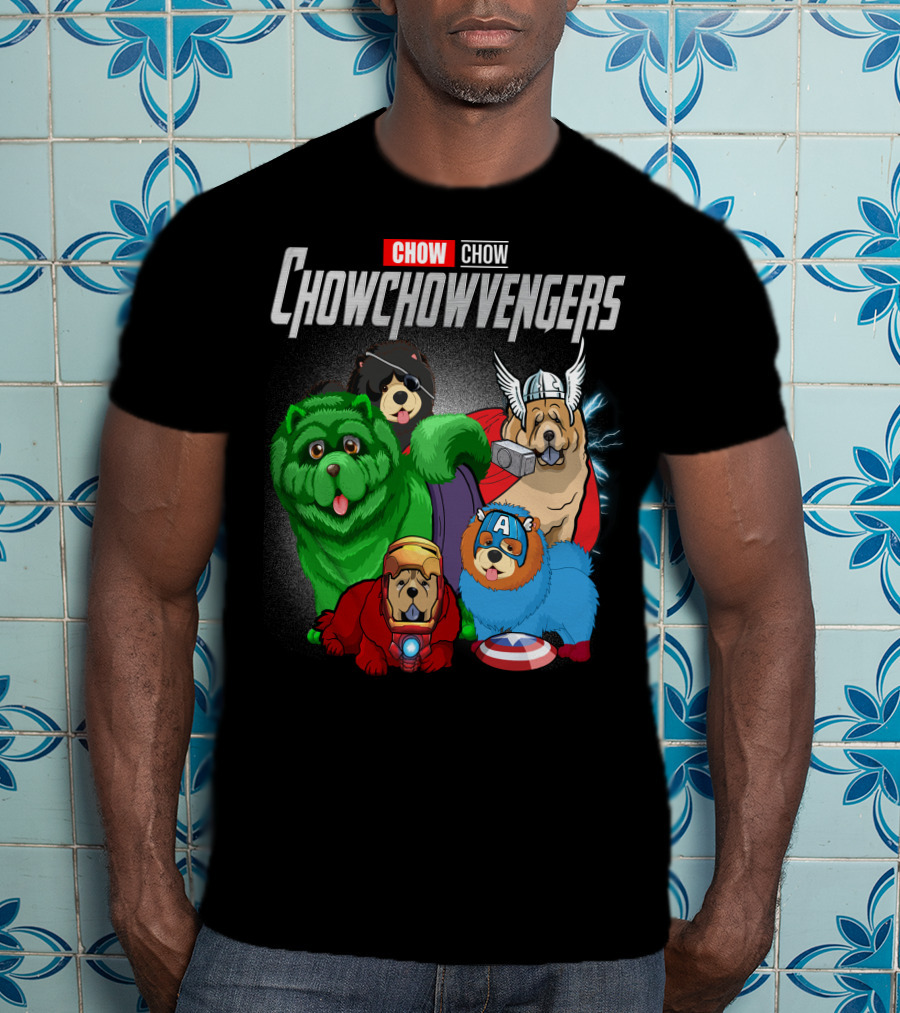 Chow Chow Chowchowvengers Superhero Dogs Avengers Mashup T-Shirt