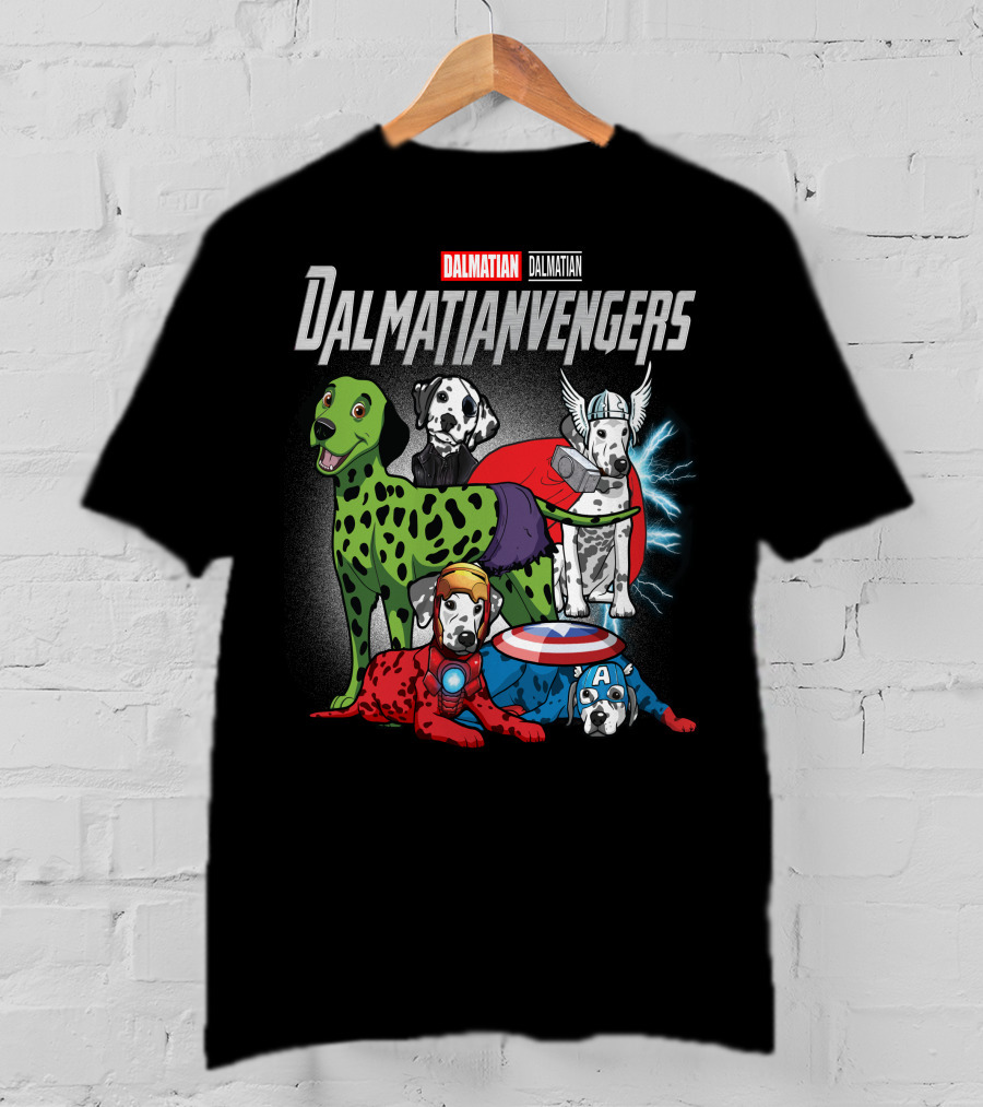 Dalmatian Dalmatianvengers Captain Thor Hulk Iron T-Shirt