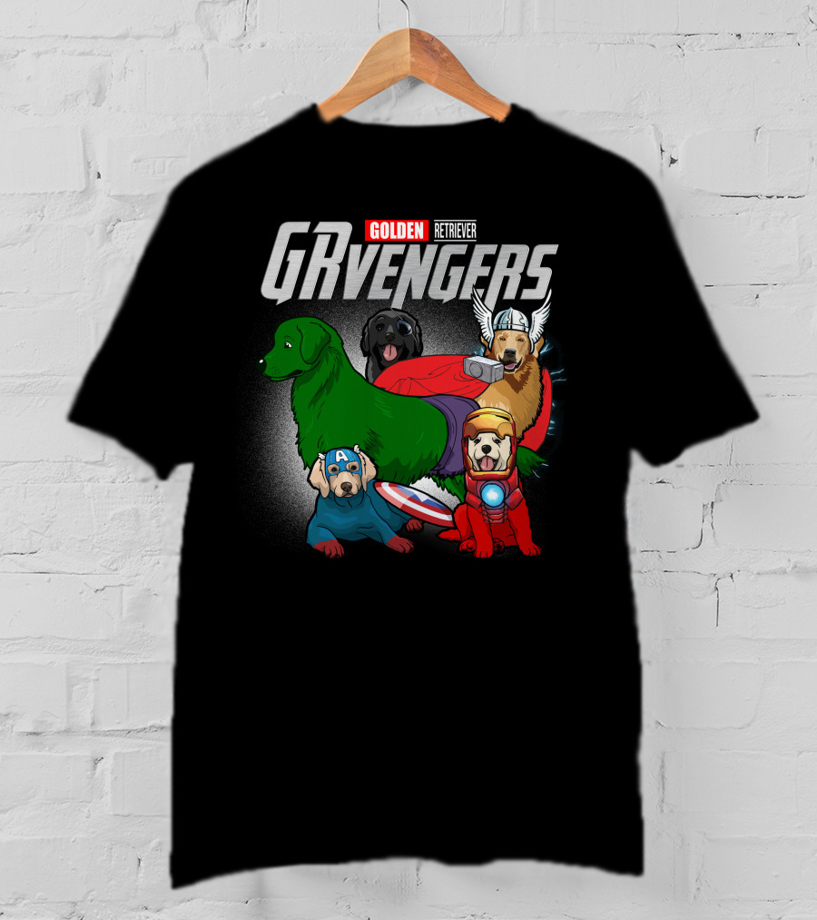 Golden Retriever GRvengers Superhero Dogs T-Shirt